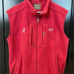 Drake Crimson Fleece Vest Alabama